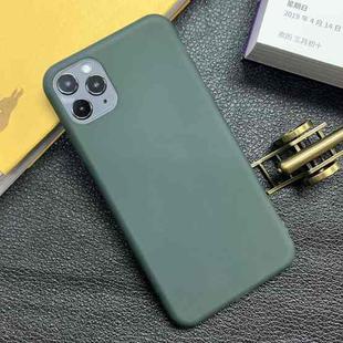 For iPhone 11 Pro Max Shockproof Frosted TPU Transparent Protective Case(Green)