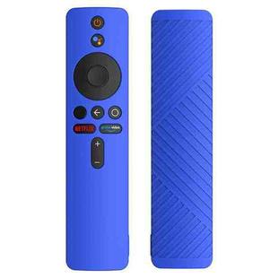 For Xiaomi 4K TV Stick Remote Control Liquid Silicone Protective Case(Dark Blue)