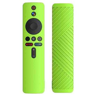 For Xiaomi MiBox S Remote Control Liquid Silicone Protective Case(Fluorescent Green)