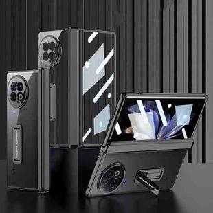 For vivo X Fold2 GKK Integrated Folding Hinge Phone Case with Holder(Black)