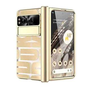 For Google Pixel Fold Integrated Electroplating Folding Phone Case(Gold)