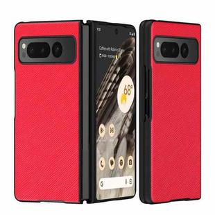 For Google Pixel Fold Cross Texture All Inclusive Shockproof Protective Phone Case(Red)