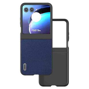 For Motorola Razr 50 ABEEL Black Edge Genuine Mino Phone Case(Royal Blue)