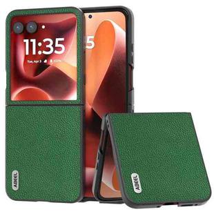 For Motorola Razr 60 Ultra ABEEL Black Edge Genuine Mino Phone Case(Green)