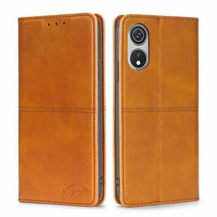 For CUBOT P60 Cow Texture Magnetic Leather Phone Case(Light Brown)