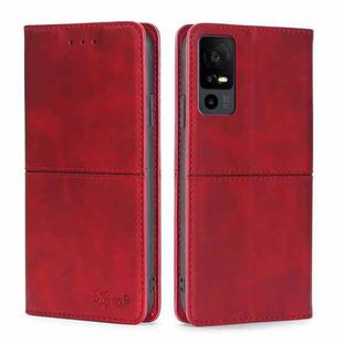 For TCL 40 XE 5G / 40X 5G T601D Cow Texture Magnetic Leather Phone Case(Red)