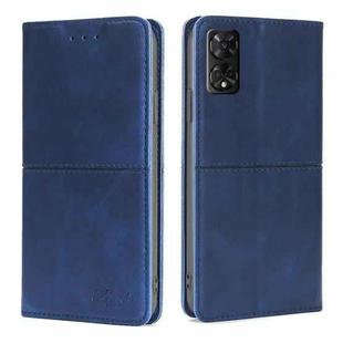 For TCL 50 5G Cow Texture Magnetic Leather Phone Case(Blue)