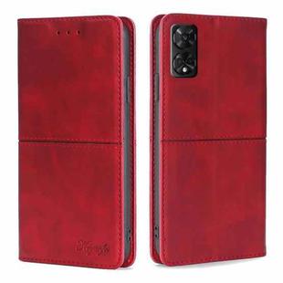 For TCL 50 5G Cow Texture Magnetic Leather Phone Case(Red)