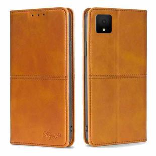 For TCL 502 Cow Texture Magnetic Leather Phone Case(Light Brown)