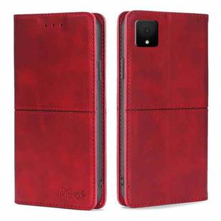 For TCL 502 Cow Texture Magnetic Leather Phone Case(Red)