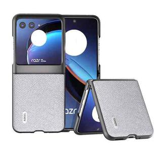 For Motorola Razr 40 Ultra ABEEL Diamond Series Black Edge Phone Case(Silver)