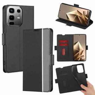 For Infinix Note 50 4G Twill Texture Side Button Leather Phone Case(Black)