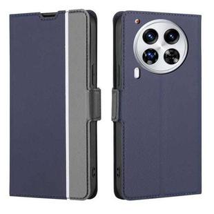 For Tecno Camon 30 Premier 5G Twill Texture Side Button Leather Phone Case(Blue)