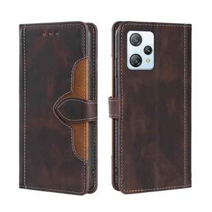 For Blackview A53 / A53 Pro Skin Feel Magnetic Buckle Leather Phone Case(Brown)