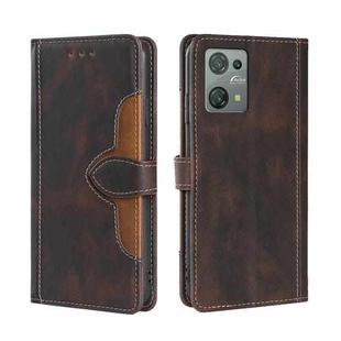 For Blackview Oscal C30 Skin Feel Magnetic Buckle Leather Phone Case(Brown)