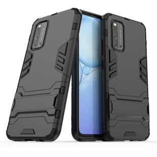 For Vivo V19 (India) PC + TPU Anti-fall Protective Case with Invisible Holder(Black)