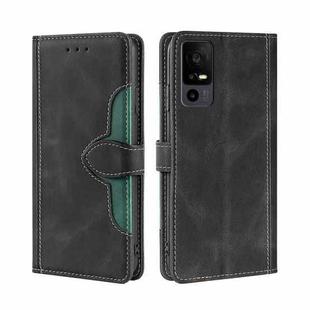 For TCL 40 XE 5G / 40X 5G T601D Skin Feel Magnetic Buckle Leather Phone Case(Black)