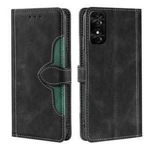 For TCL 50 SE 4G Skin Feel Magnetic Buckle Leather Phone Case(Black)