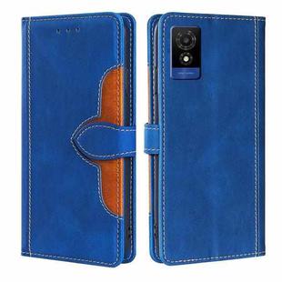 For TCL 501 4G Skin Feel Magnetic Buckle Leather Phone Case(Blue)