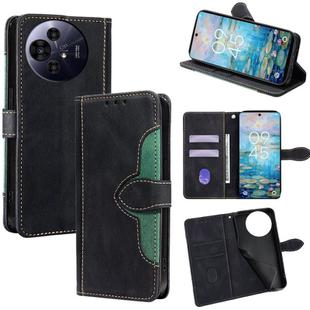 For TCL 50 NxtPaper 5G Skin Feel Magnetic Buckle Leather Phone Case(Black)
