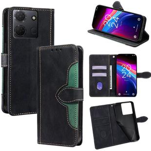 For TCL 503 4G Skin Feel Magnetic Buckle Leather Phone Case(Black)