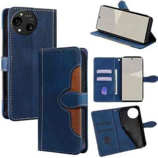 For Sharp Aquos R10 Skin Feel Magnetic Buckle Leather Phone Case(Blue)