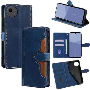 For Sharp Aqous wish5 Skin Feel Magnetic Buckle Leather Phone Case(Blue)