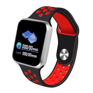 F8 Pro 1.3 inch Touch Screen Smart Bracelet, Support Sleep Monitor / Blood Pressure Monitoring / Blood Oxygen Monitoring / Heart Rate Monitoring, Shell Color:Silver(Black Red)