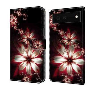 For Google Pixel 6 Crystal 3D Shockproof Protective Leather Phone Case(Fantastic Flower)