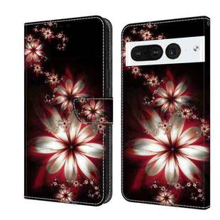 For Google Pixel 7 Pro Crystal 3D Shockproof Protective Leather Phone Case(Fantastic Flower)