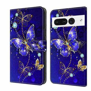 For Google Pixel 7 Pro Crystal 3D Shockproof Protective Leather Phone Case(Diamond Butterfly)