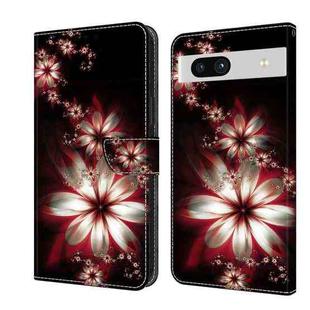 For Google Pixel 7a Crystal 3D Shockproof Protective Leather Phone Case(Fantastic Flower)