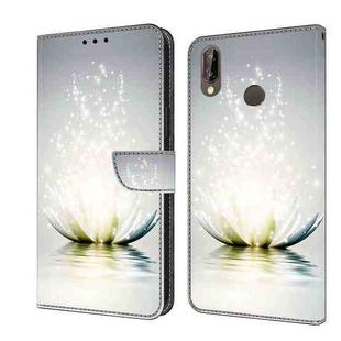 For Huawei P20 Lite Crystal 3D Shockproof Protective Leather Phone Case(Light Lotus)