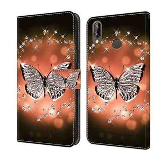 For Huawei P20 Lite Crystal 3D Shockproof Protective Leather Phone Case(Crystal Butterfly)