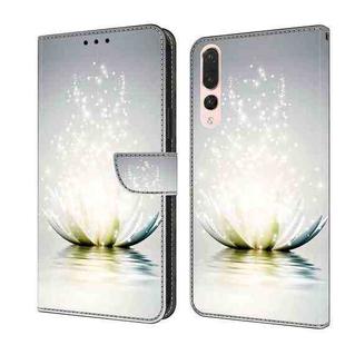 For Huawei P20 Pro Crystal 3D Shockproof Protective Leather Phone Case(Light Lotus)