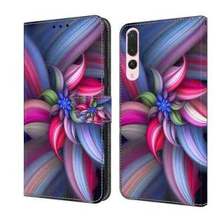 For Huawei P20 Pro Crystal 3D Shockproof Protective Leather Phone Case(Colorful Flower)