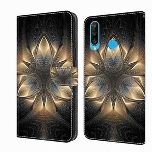 For Huawei P30 Lite Crystal 3D Shockproof Protective Leather Phone Case(Luminous Building)