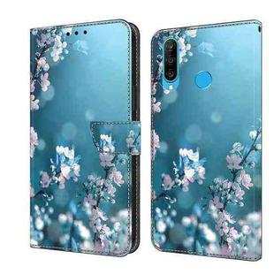 For Huawei P30 Lite Crystal 3D Shockproof Protective Leather Phone Case(Plum Flower)