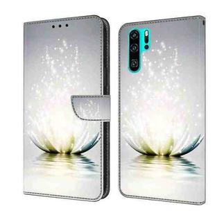 For Huawei P30 Pro Crystal 3D Shockproof Protective Leather Phone Case(Light Lotus)