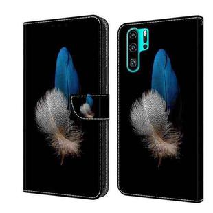 For Huawei P30 Pro Crystal 3D Shockproof Protective Leather Phone Case(Two Branches)