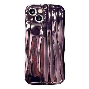 For iPhone 14 Plus Electroplating Water Ripple TPU Phone Case(Purple)