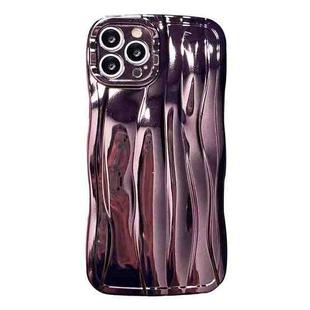 For iPhone 12 Pro Max Electroplating Water Ripple TPU Phone Case(Purple)
