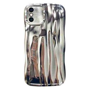 For iPhone XS Max Electroplating Water Ripple TPU Phone Case(Silver)