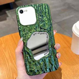 For iPhone SE 2022 /2020 / 8 / 7 Embossed Rock Texture Mirror TPU Phone Case(Green)