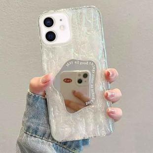 For iPhone 11 Embossed Rock Texture Mirror TPU Phone Case(Translucent)