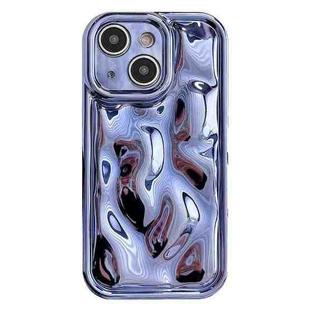 For iPhone 14 Plus Electroplating Meteorite Texture TPU Phone Case(Blue)