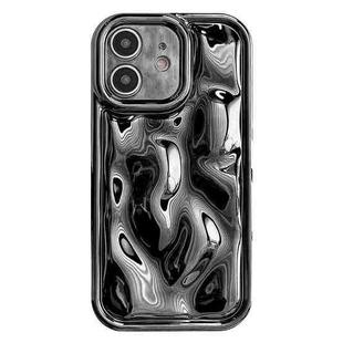 For iPhone 12 Electroplating Meteorite Texture TPU Phone Case(Black)