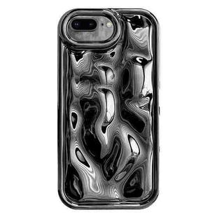 For iPhone 8 Plus / 7 Plus Electroplating Meteorite Texture TPU Phone Case(Black)