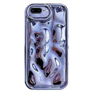 For iPhone 8 Plus / 7 Plus Electroplating Meteorite Texture TPU Phone Case(Blue)