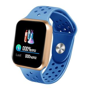 F8 Pro 1.3 inch Touch Screen Smart Bracelet, Support Sleep Monitor / Blood Pressure Monitoring / Blood Oxygen Monitoring / Heart Rate Monitoring, Shell Color:Gold(Blue)
